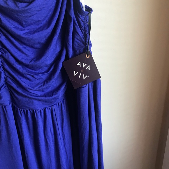 Ava & Viv Jumpsuit with adjustable straps. Gorgeous royal blue color, size 2x - Picture 5 of 5